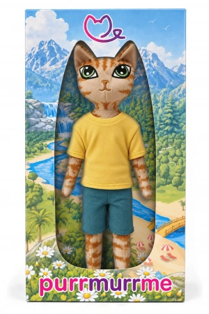 Игрушка Кот Мелвин purrmurrme в одежде Purrmurrme — фото крупным планом