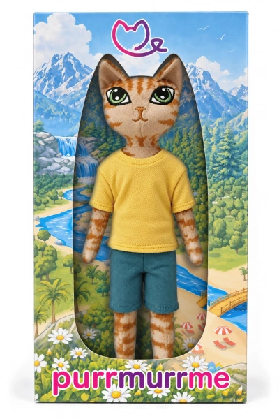 Игрушка Кот Мелвин purrmurrme в одежде Purrmurrme — фото крупным планом