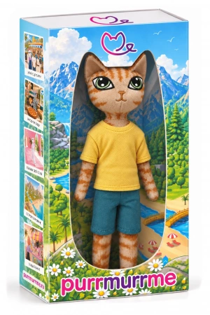 Игрушка Кот Мелвин purrmurrme в одежде Purrmurrme — фото крупным планом