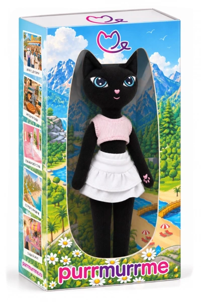 Игрушка Кошка Мейли purrmurrme в одежде Purrmurrme — фото крупным планом