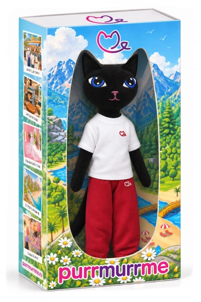 Игрушка Кот Мемфис purrmurrme в одежде Purrmurrme — фото крупным планом