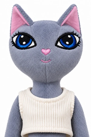 Игрушка Кошка Ромей purrmurrme в одежде Purrmurrme — фото крупным планом
